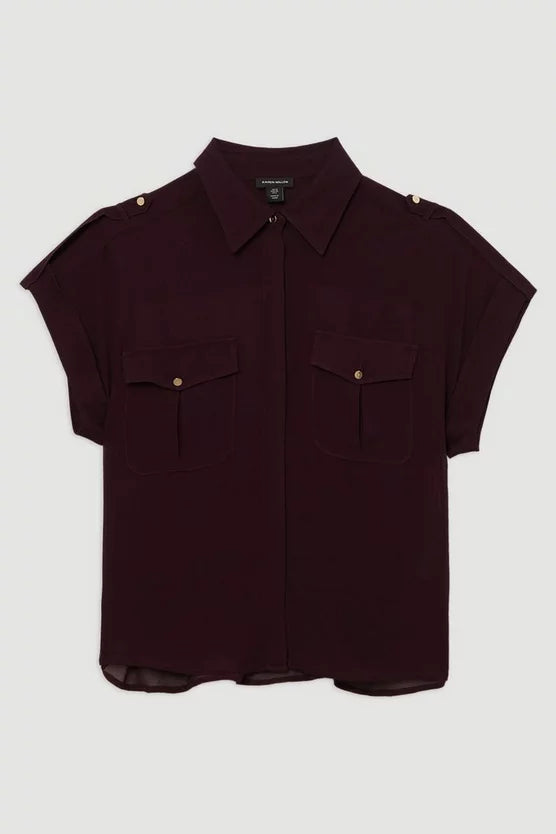 Woven Viscose Short Sleeved Shirt