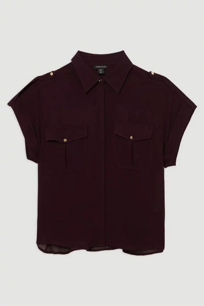 Woven Viscose Short Sleeved Shirt