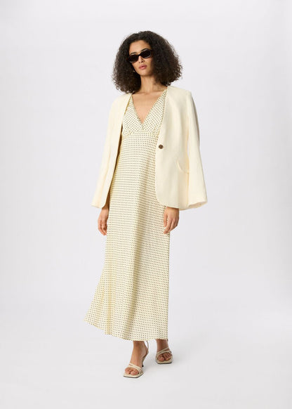 Yellow/Multi Mini Spot Sleeveless Dress