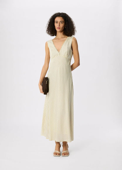 Yellow/Multi Mini Spot Sleeveless Dress