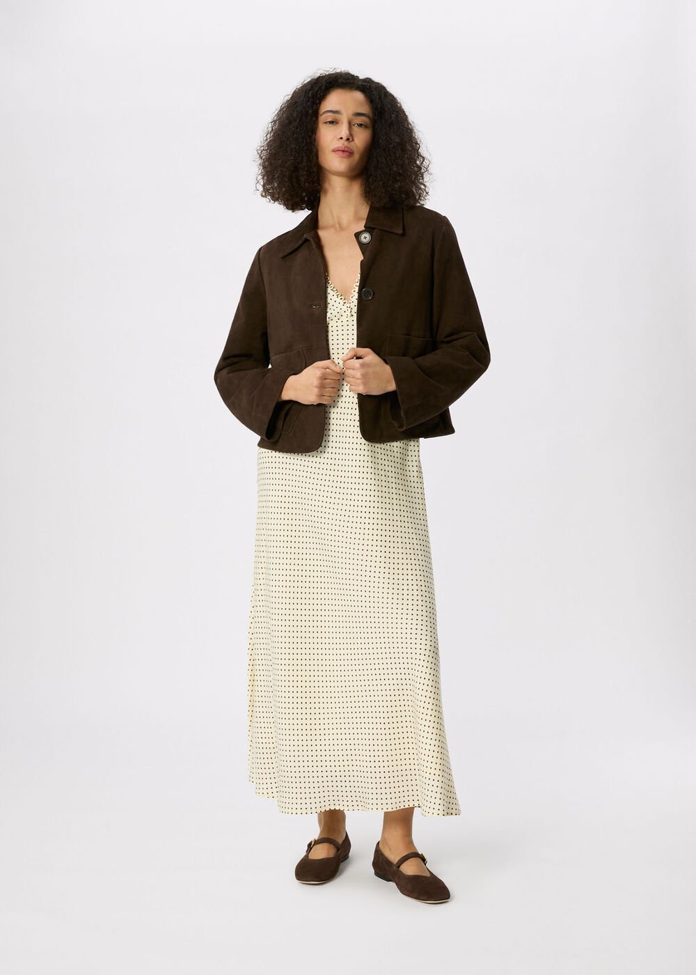 Yellow/Multi Mini Spot Sleeveless Dress