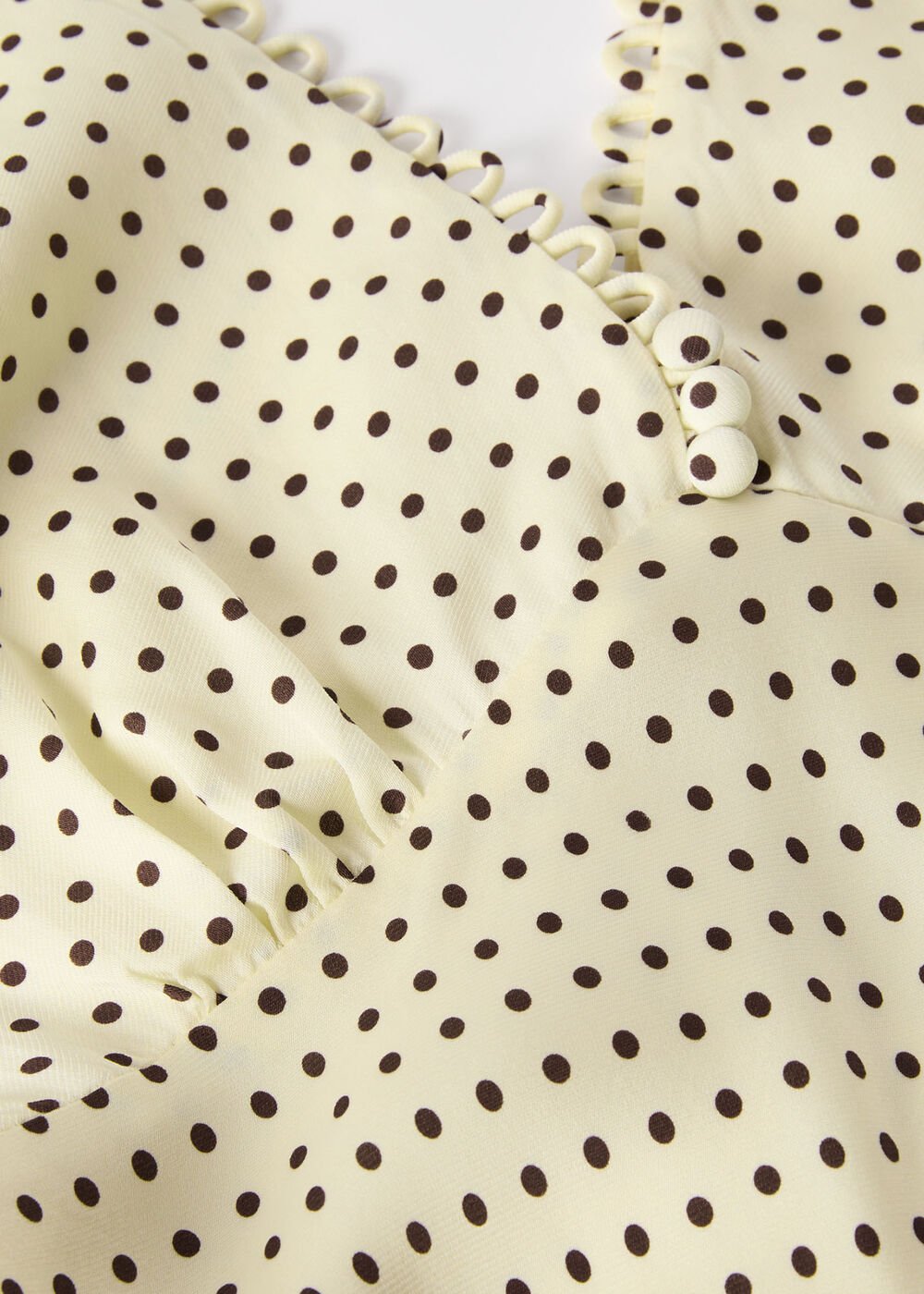 Yellow/Multi Mini Spot Sleeveless Dress