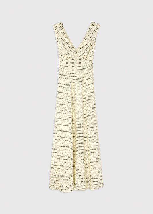 Yellow/Multi Mini Spot Sleeveless Dress