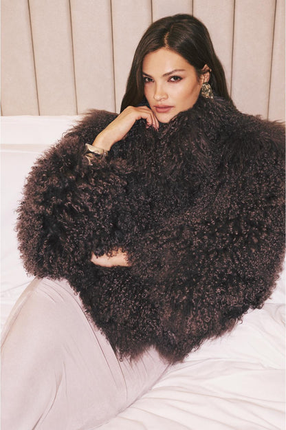 Mongolian Shearling Short Coat