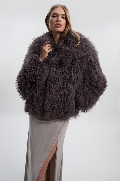 Mongolian Shearling Short Coat