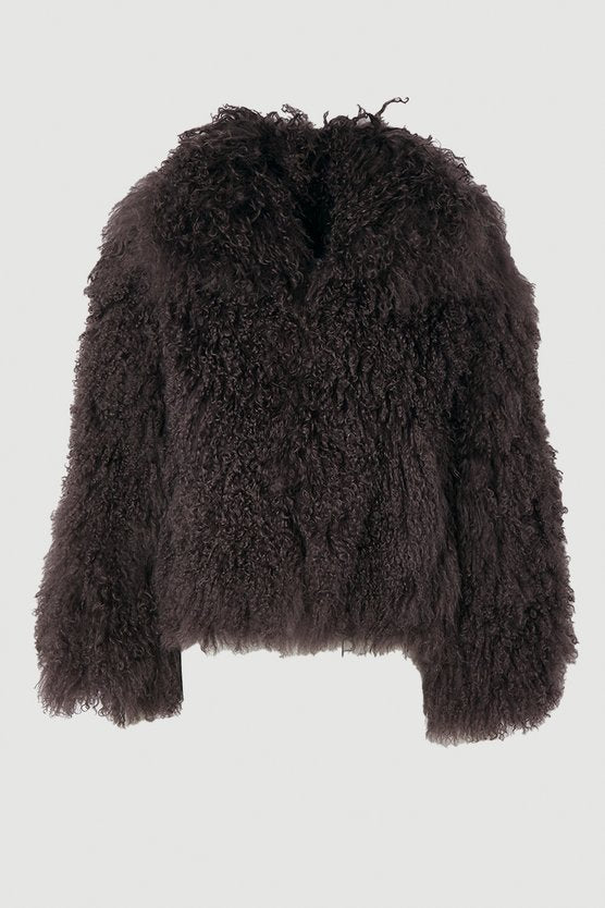 Mongolian Shearling Short Coat