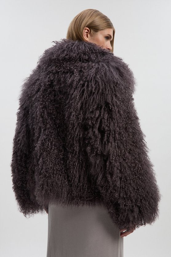 Mongolian Shearling Short Coat