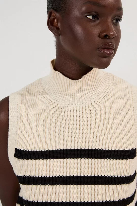 Ribbed Cotton Knitted Tank
