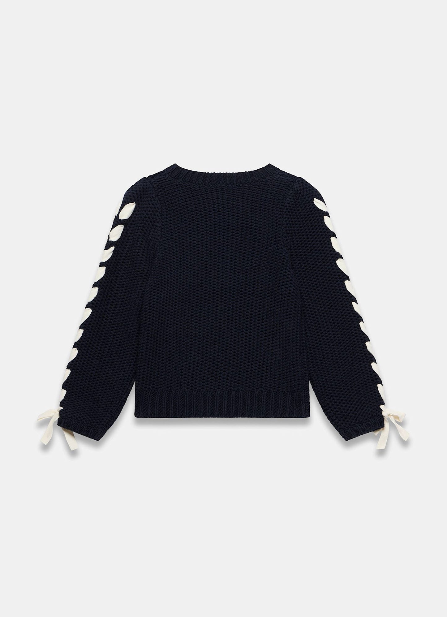 Navy Cotton Blend Ribbon Detail Jumper