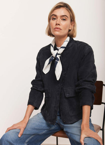Navy Suede Jacket