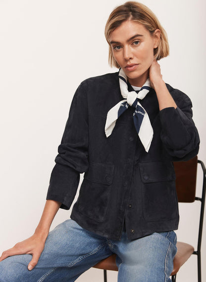 Navy Suede Jacket