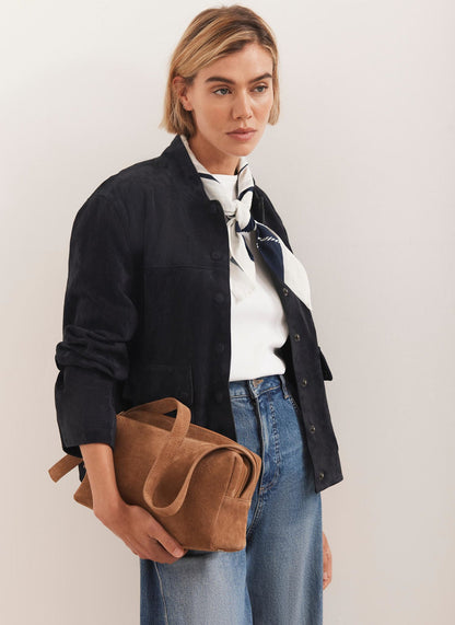 Navy Suede Jacket