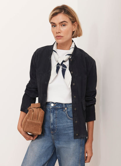 Navy Suede Jacket