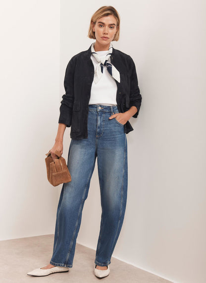 Navy Suede Jacket