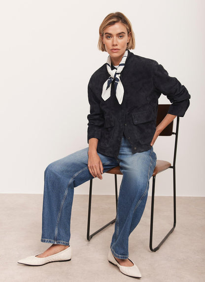 Navy Suede Jacket