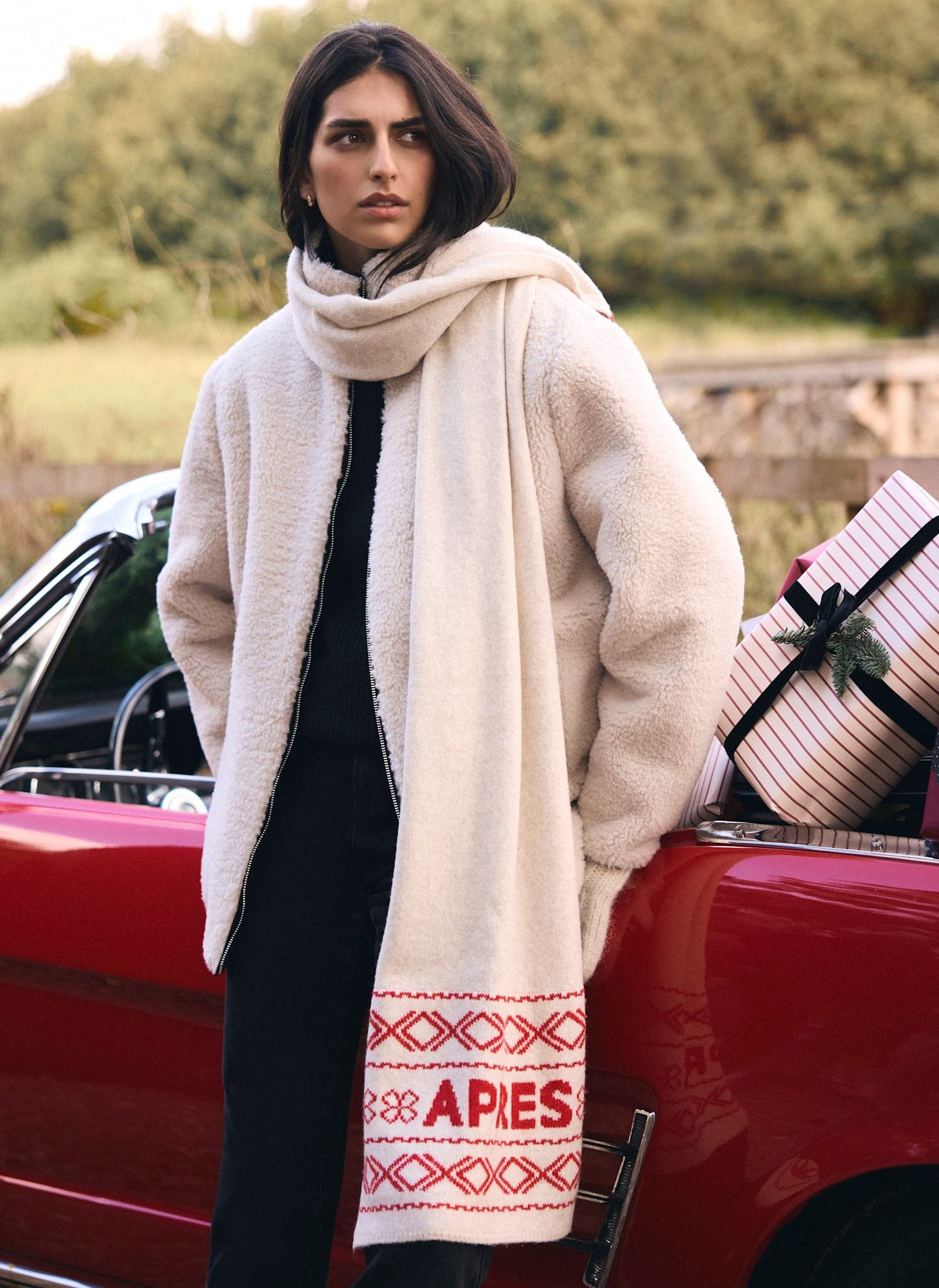 Neutral Borg Zip Jacket