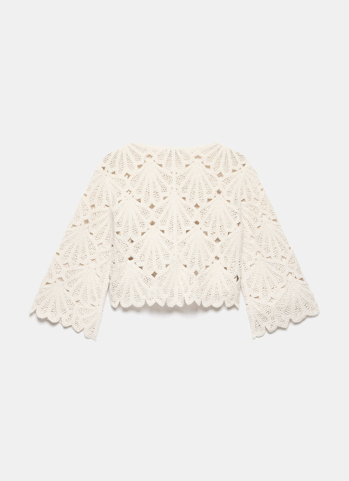 Neutral Crochet Knit Top