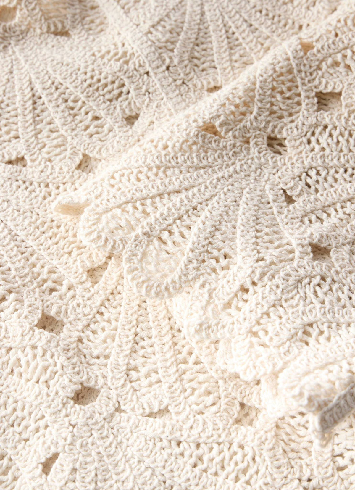 Neutral Crochet Knit Top