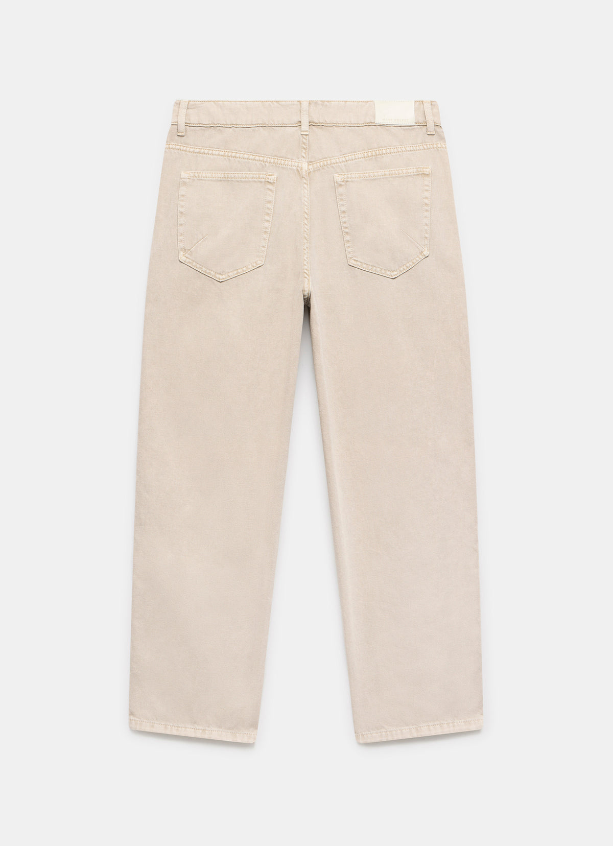 Neutral Relaxed Tapered Boyfriend Jeans