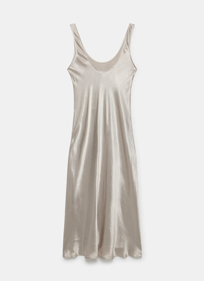 Neutral Satin Slip Dress