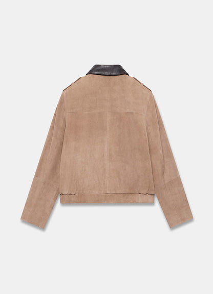 Neutral Suede Barn Jacket