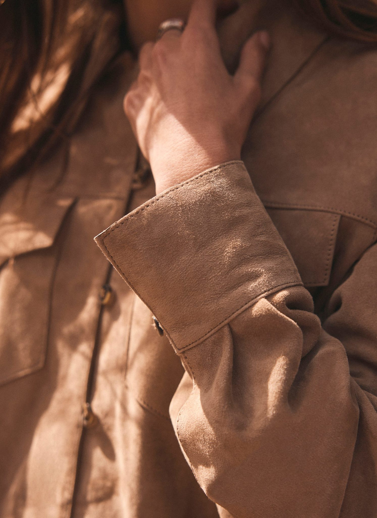 Neutral Suede Shirt