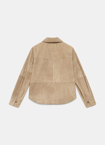 Neutral Suede Shirt