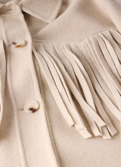 Neutral Tassel Detail Jacket