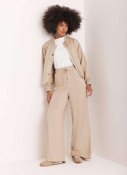 Neutral Washed Bomber Jacket