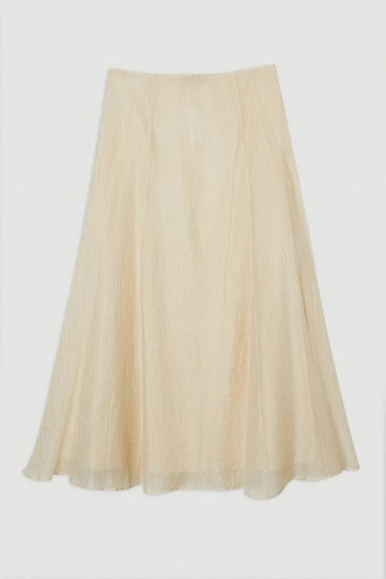 Crinkle Georgette Woven Maxi Skirt
