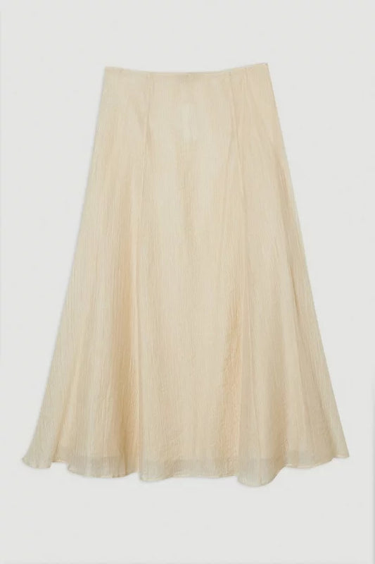 Crinkle Georgette Woven Maxi Skirt