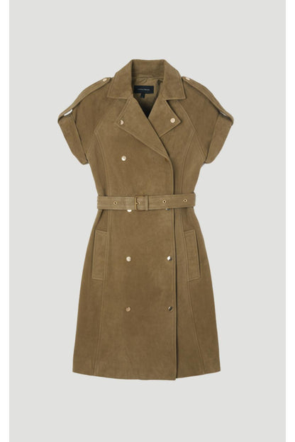 Suede Utility Mini Dress