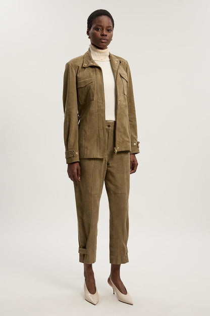 Suede Utility Trousers