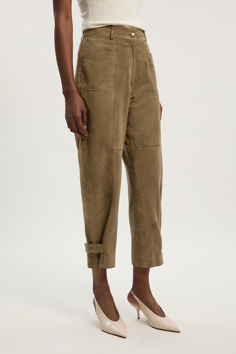 Suede Utility Trousers
