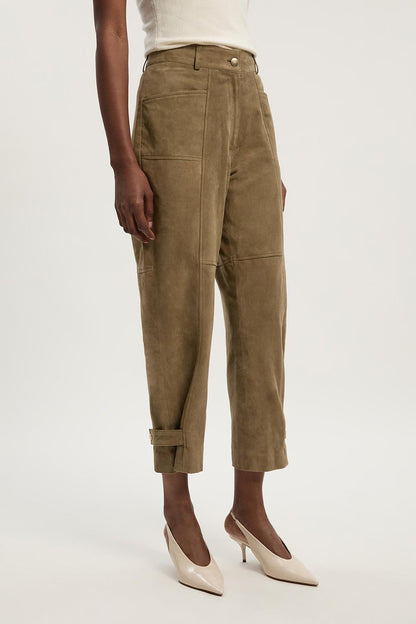 Suede Utility Trousers