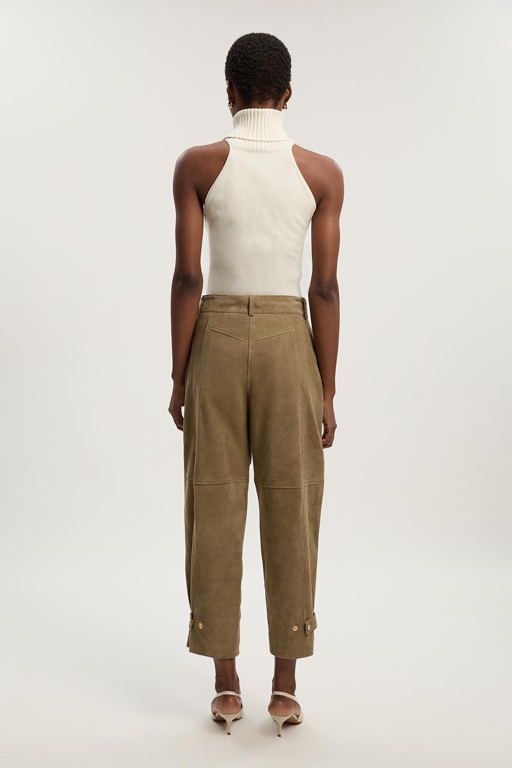 Suede Utility Trousers