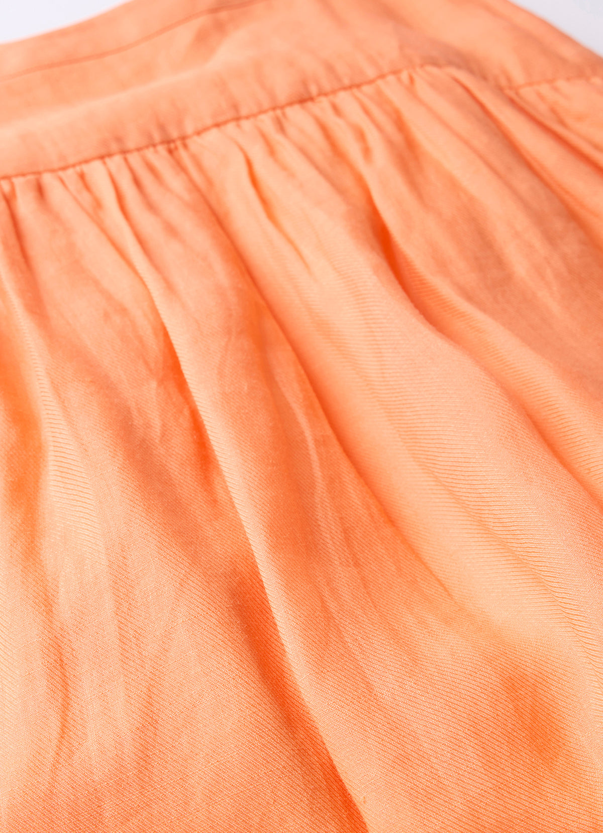 Orange Drop Waist Maxi Skirt