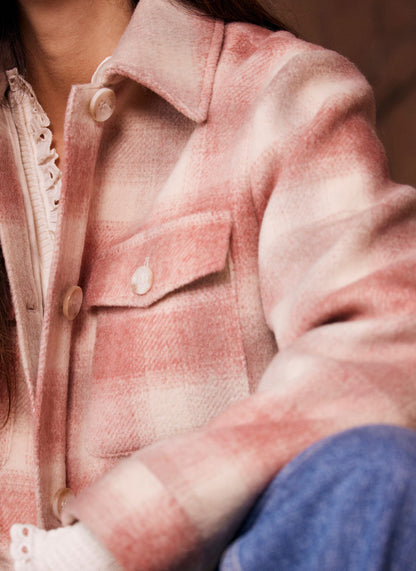 Pink Checked Shacket