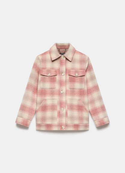 Pink Checked Shacket