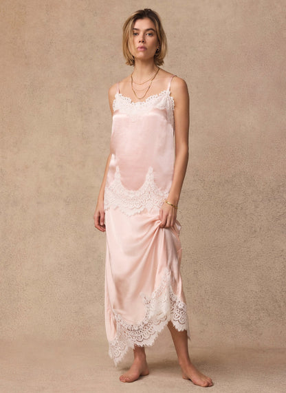 Pink Satin Camisole Top