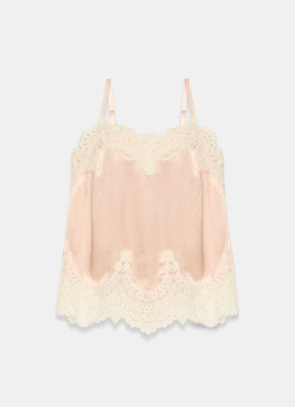 Pink Satin Camisole Top