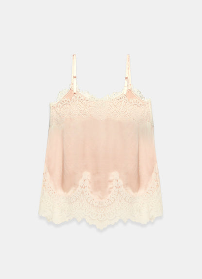 Pink Satin Camisole Top