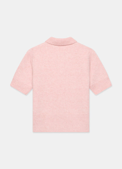 Pink Short Sleeve Knit Top