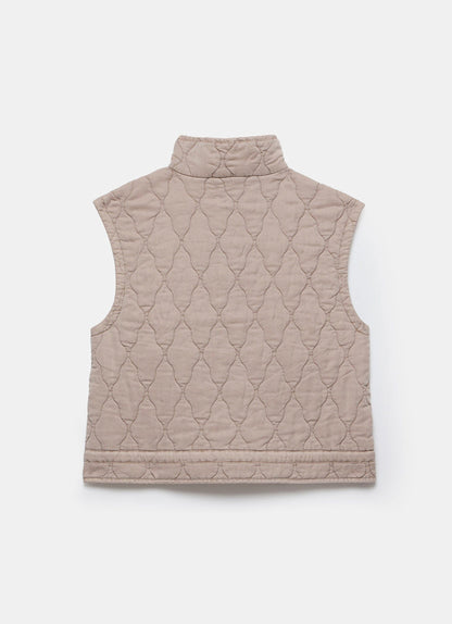 Washed Pink Quilted Gilet