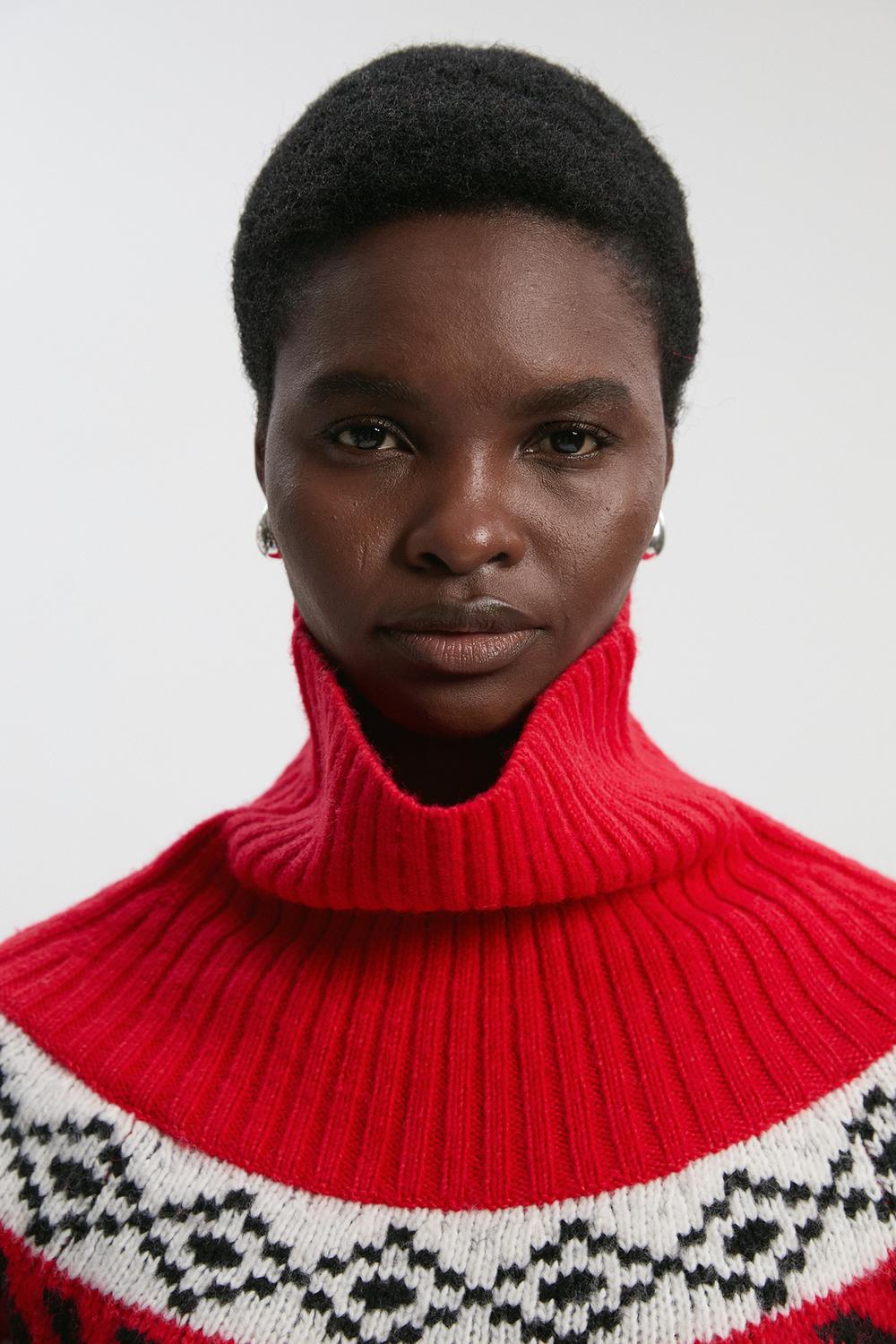 Fairisle Pattern Crew Neck Knit Jumper