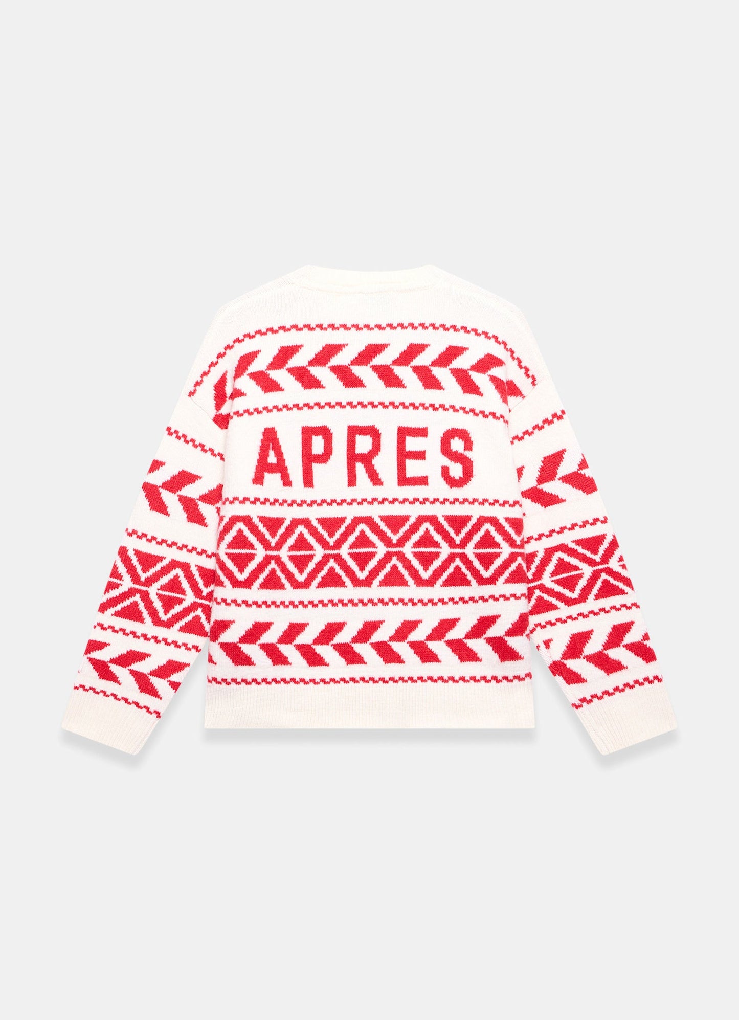 Red Graphic Apres Fair Isle Jumper