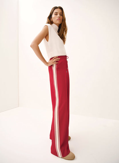 Red Side Stripe Trousers