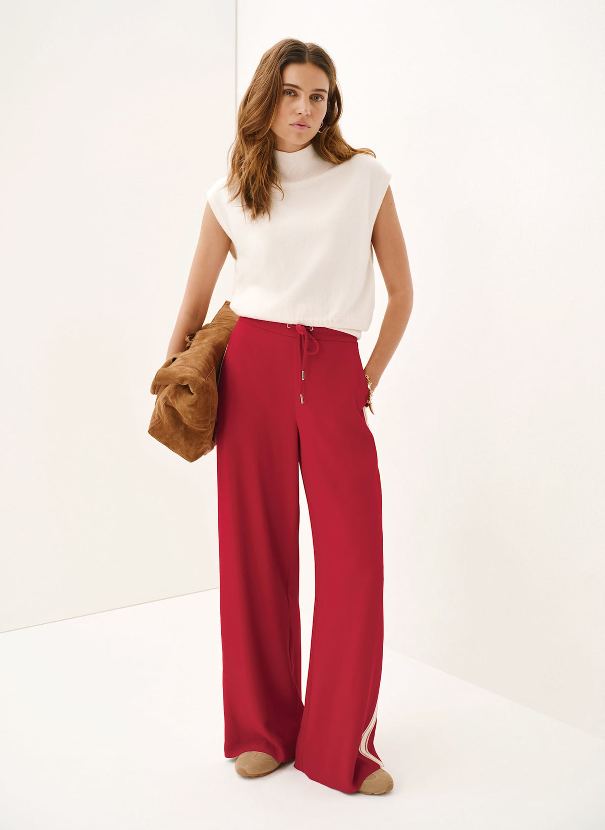 Red Side Stripe Trousers