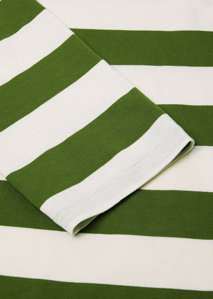 Green/Multi Relaxed Stripe Long Sleeve Tee