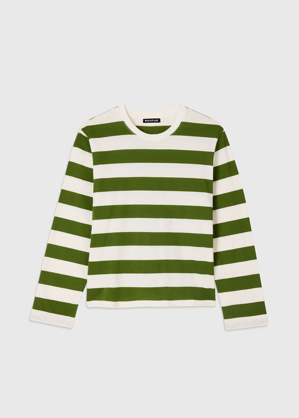 Green/Multi Relaxed Stripe Long Sleeve Tee